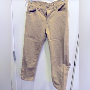Banana Republic Tan Traveler Jeans Size 33” Waist 25.5” Inseam
